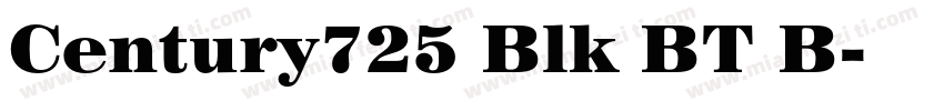 Century725 Blk BT B字体转换